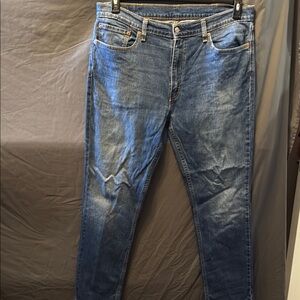 Levi's Blue Slim Jeans with Distressed Details